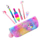 Kobbet Unicorn Stationery 6In1 Set: Water Glitter Pen, Lipstick Pen, Dessert Eraser, Pencil, Fur Pen With Cotton Pouch For Girls