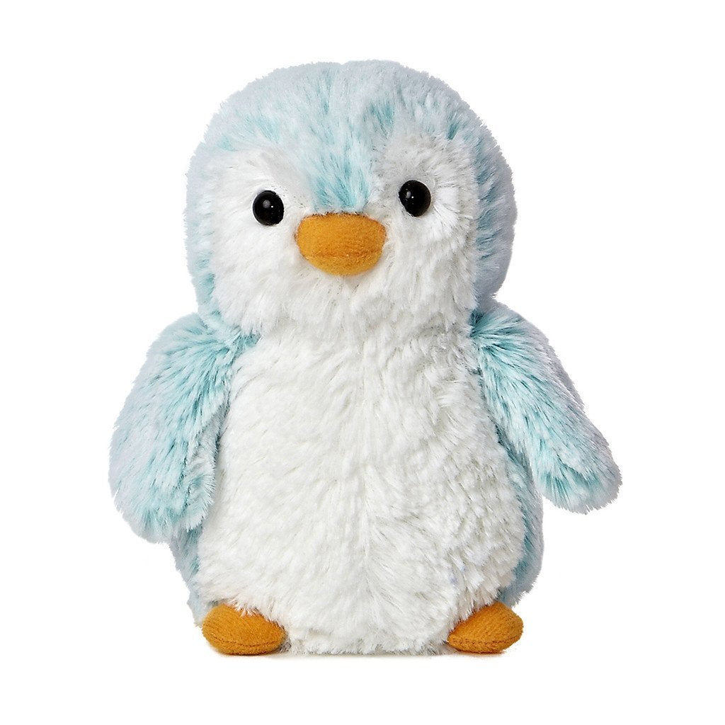 Bundle Of 4 Aurora World Pom Pom Penguin Bright Pink, Blue, Purple And Gray Plush, 6''
