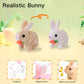 Yoyily Interactive Bunny Realistic Bunny - Jumping, Twitching And Shaking Ears, With Carrot (White)