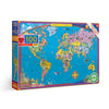 eeBoo: World Map 100 Piece Puzzle  Provides Wanderlust to All Ages  100 Glossy Pieces That Fit and Snap Together with Ease  Includes a Legends and Icons Glossary  Perfect for Ages 5 and up
