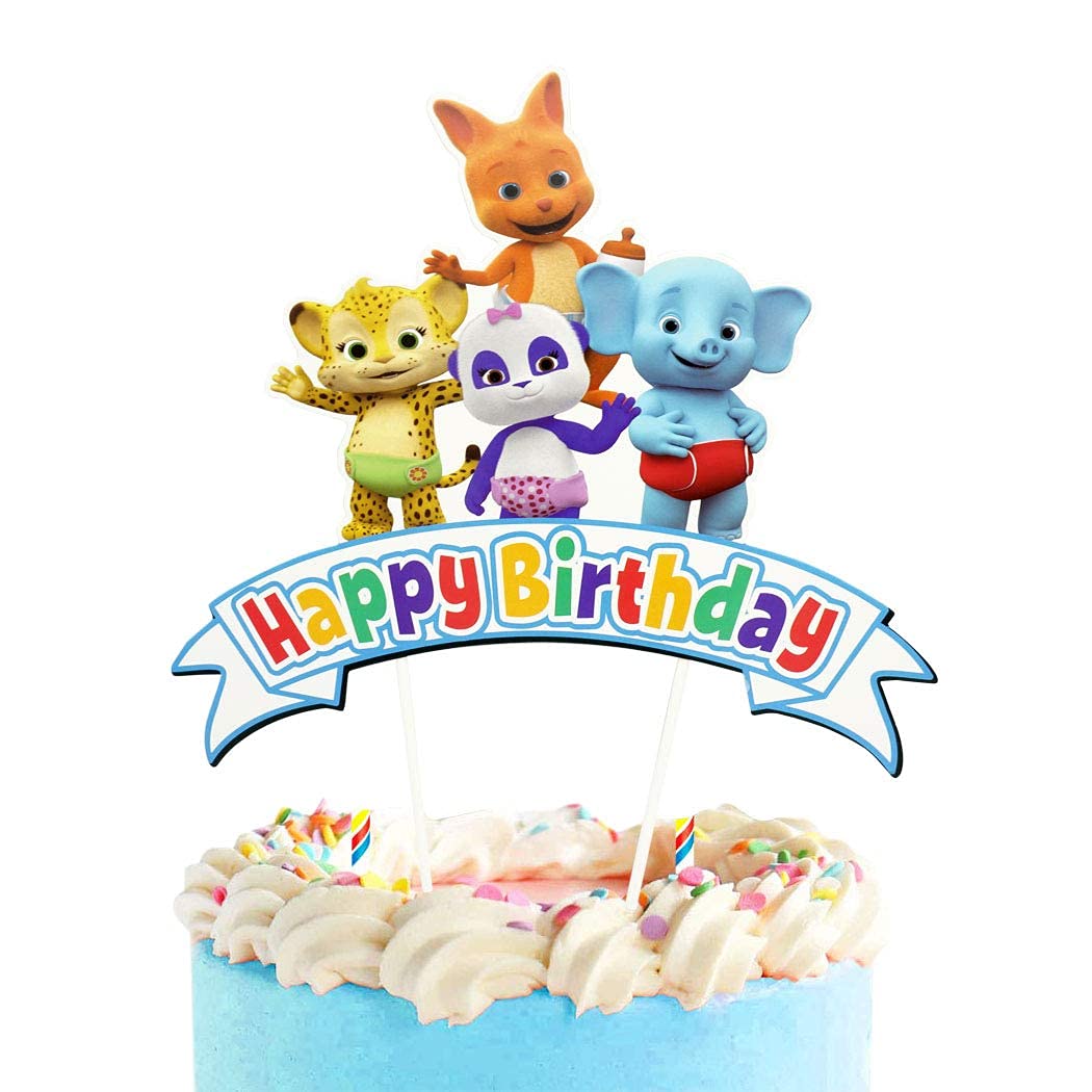 FestikoWord Party Cake Topper8.0 Inch Birthday Handmade Topper And Children Education Party Supplies