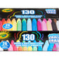 Crayola Washable Sidewalk Chalk Collection, 130ct Anti-Roll Chalk Sticks, 26 Colors, Outdoor Toys for Kids, Ages 4-6