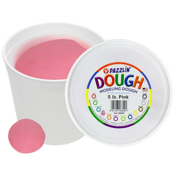 Hygloss Products Dough, Non-Toxic Modelling Compound for Arts & Crafts, Learn, Bulk Pack, 5lb. Pink