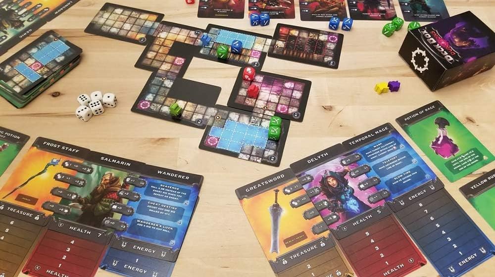 Deck Box Dungeons Adventure Board Game - Classic Fantasy Dungeon Crawler, Multicolor, Cardstock, Ideal for Travel and Tabletop RPGs