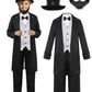 Rayekrot Deluxe Kids Abraham Lincoln Costume Boys Presidents Day Costume Halloween Cosplay Dress Up (8-10 Years) Black
