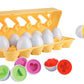 Nothing But Fun Toys Shape Sorter Eggs 12 Piece Playset Designed For Children Ages 12+ Months,Multi