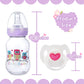 Jizhi 4 Pcs Baby Doll Bottles Set With Magnetic Pacifiers, Baby Doll Accessories For Reborn Baby Doll, Pretend Play Feeding Toy Kids Gift (Pink/Purple)