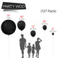 Partywoo Black Balloons, 127 Pcs Matte Black Balloons Different Sizes Pack Of 36 Inch 18 Inch 12 Inch 10 Inch 5 Inch Black Balloons For Balloon Garland Or Balloon Arch As Party Decorations, Black-Y18