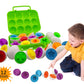 Beakabao 12Pcs Color And Shape Matching Egg Set Montessori Toddler Education Classification Toys For Fine Motor Skills Of The Fi