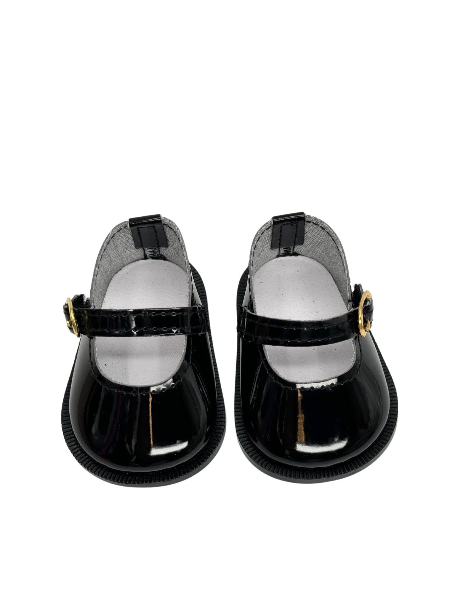 18'' American Doll Shoes- Mary Jane Matte Black, Red, White, Pink, Shiny Black Shoe (18'' Doll, Shiny Black-NEW)