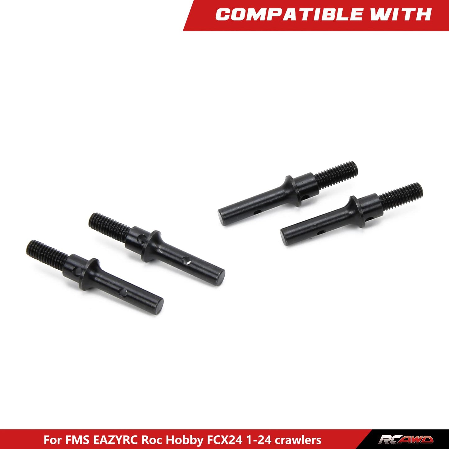 RCAWD Front Rear Wheel Axle for FMS 1/24 FCX24 Crawlers