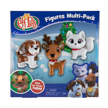 The Elf On The Shelf - Elf Pets Figures Multipack Includes St. Bernard, Reindeer, And Arctic Fox!