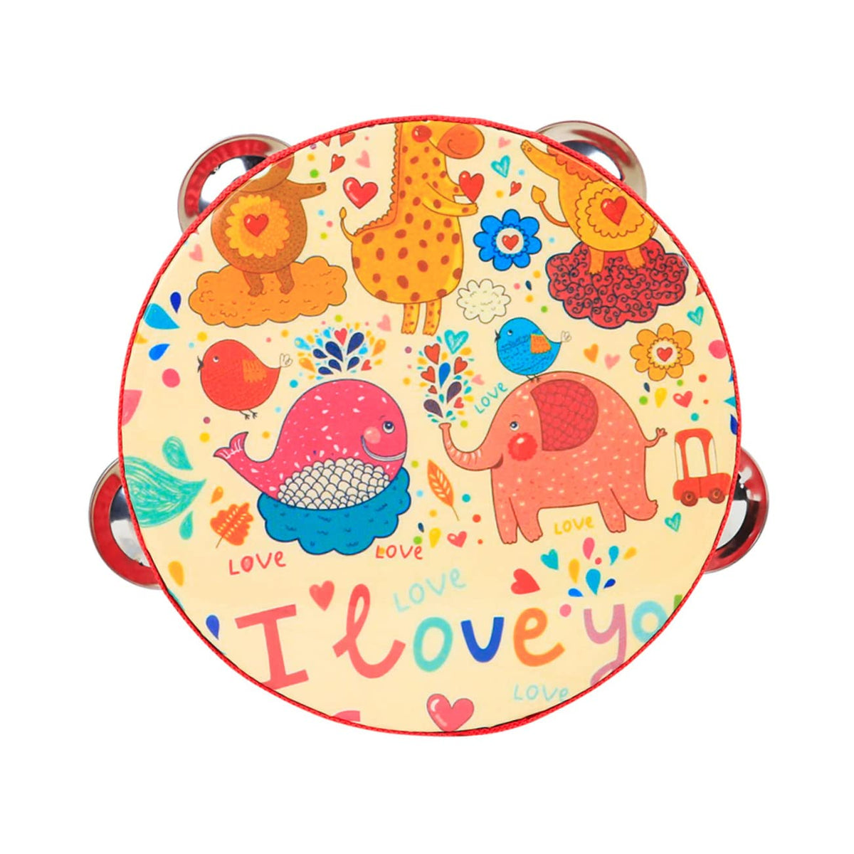 Excluzo Children Clapping Tambourine Musical Toy Toddler Instruments Brain Toy Percussion Instrument Toy Hand Drum Wood Foot Tam
