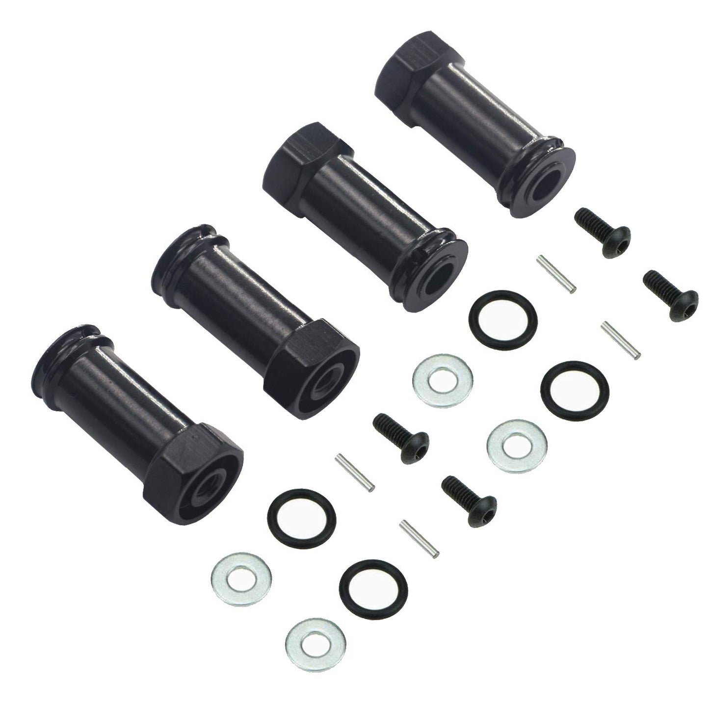 Vgoohobby Aluminum 12mm Wheel Hex Hub Adapters 25mm/30mm Extension Longer Combiner Compatible with Traxxas Slash 4x4 HQ 727 1/10