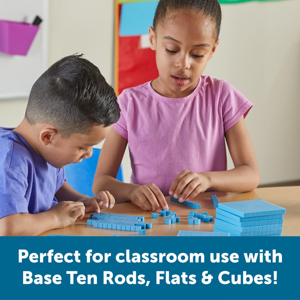 Learning Resources Plastic Base Ten Units, Blue