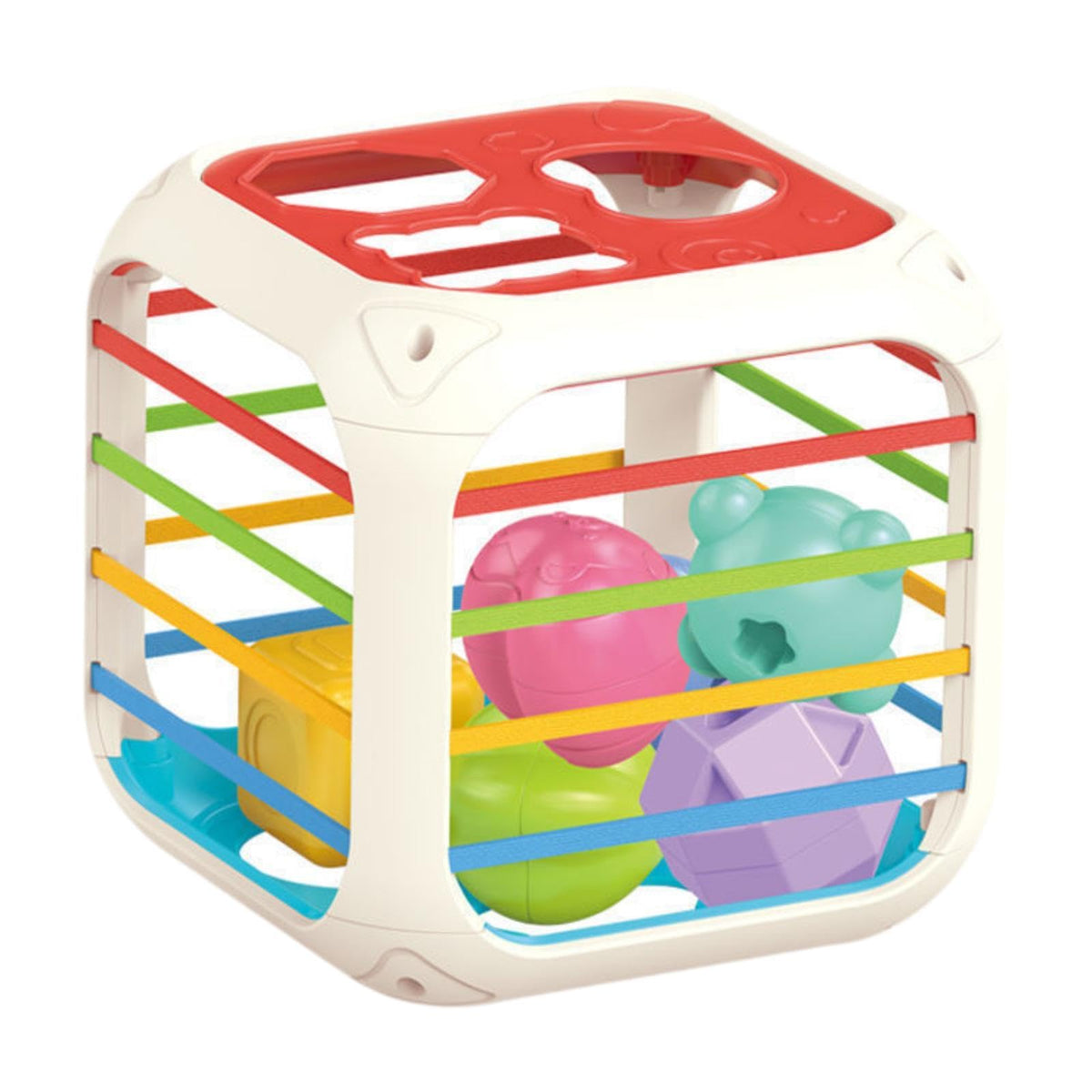 Atorse Activity Cube Bin Portable Funny Early Learning Toys For Travel Bedroom Boys