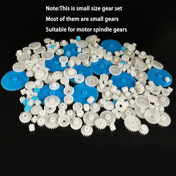 200Pcs Module 0.5 Plastic Gear Single Gear Spindle Gear Small Motor Gears For Dc Motor Rc Car Robot Diy Model Toy Parts (White,B