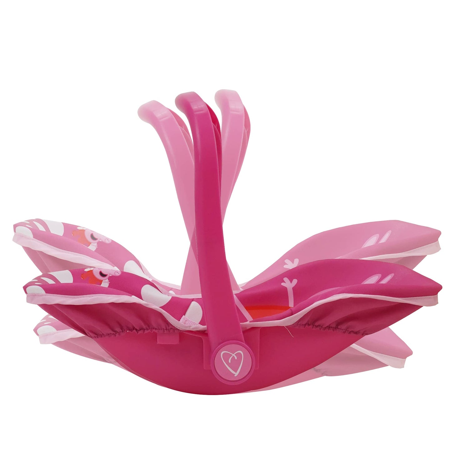 Peppa Pig: Baby Doll Car Seat - Pink & White Dots - Fits Dolls Up To 18'' Convertible Into A Feeding Chair, Plastic Shell W/Fabr