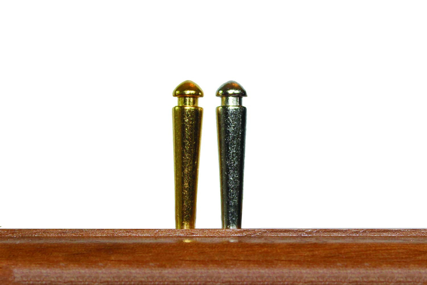 We Games Premium Easy Grip Cribbage Pegs With A Tapered Design & Velvet Pouch - Set Of 6 (3 Gold & 3 Silver)