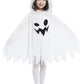 Brcus Kids White Ghost Halloween Cloak Costumes Toddlers Elf Cape Cosplay Role Play 4-6 Years