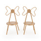Miniature Chairs Set of 2Pcs Dollhouse Furniture Bistro Chair (Pack of 2) Butterfly Backrest Designed Miniature Soldier Metal Ch