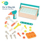 B. toys- Fix n Play Kit- Pretend Play Tool Box - Wooden Toolbox & Accessories (25 Pcs) - Carpenter Set for Kids - Play Set with