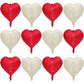 12 Pcs Red Heart Shaped Balloons 18 Inch Rose Valentine Balloons For Valentines Day Bridal Shower Wedding Party Decorations (Red