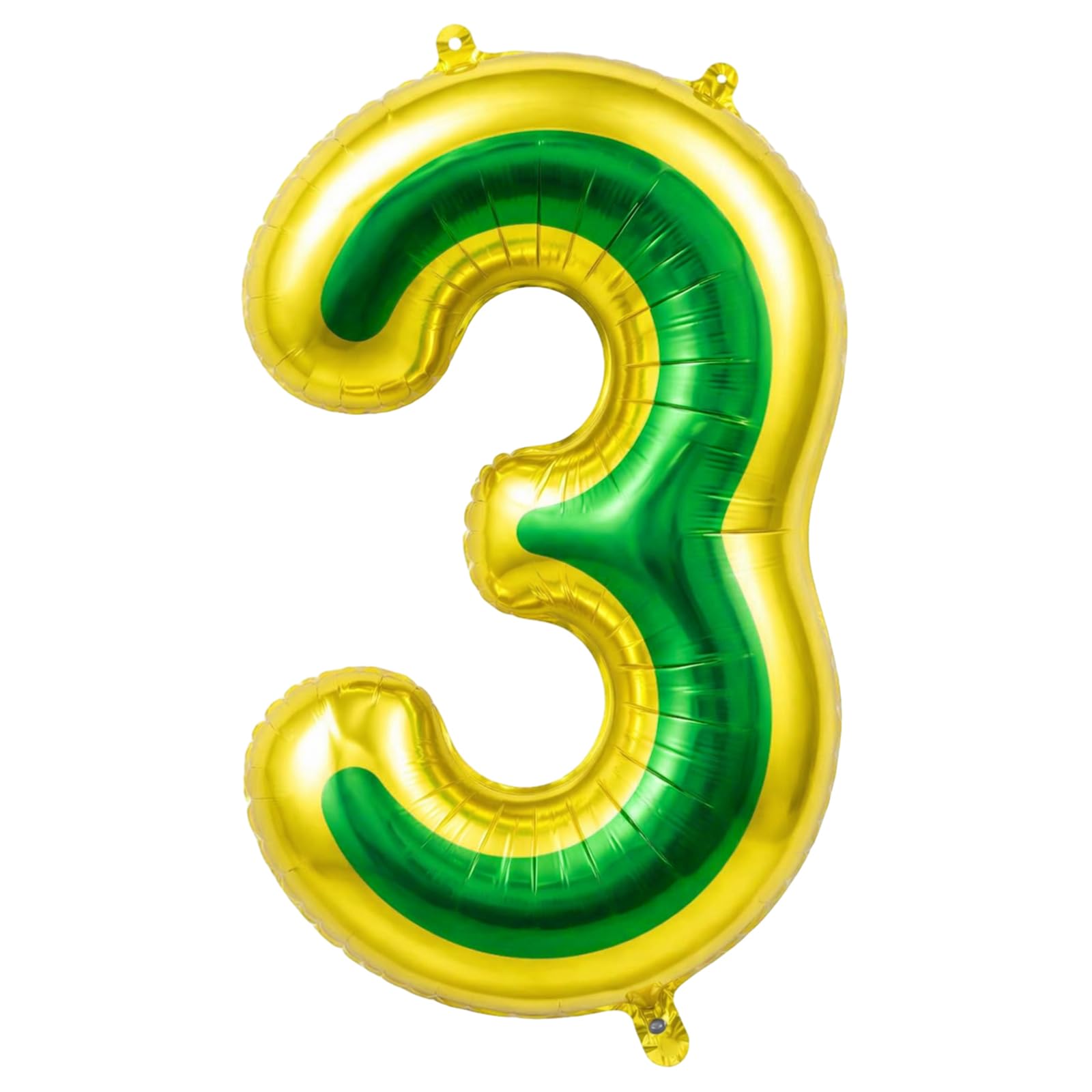Charnoel Street Number 3 Balloons 40 Inch Yellow and Green Birthday Party Decorations Large Foil Balloons for Cartoon Birthday P