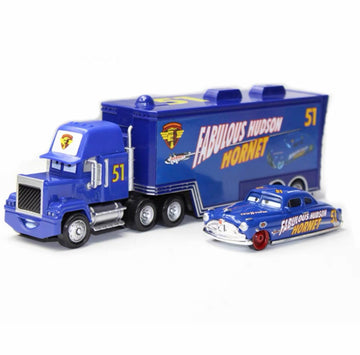 Wltk Movie Cars 2 3 Hauler Truck Champion No.51 & Hudson No.51 Racer Speed 2Pcs Vehicles