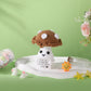 Funny Positive Mushroom, 3.94In Creative Cute Plush Knitted Wool Mushroom Doll With Inspirational Card Mushroom Crochet Encouragement Gift For Kids Teens Birthday Party Decoration