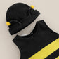 Mersariphy Infant Baby Outfits Girl Boy Cartoon Bees Romper Baby Halloween Costumes Fall Clothes With Hat (Stripes, 0-6 Months)