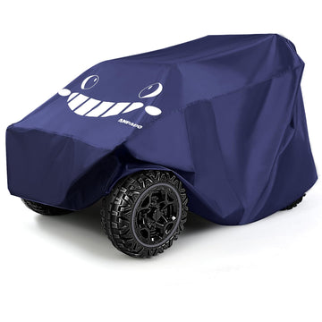 ANPABO Kids Ride On Toy Car Cover with Pattern, Universal Fit, All Weather Waterproof Snowproof Windproof UV Protection, 2X Heav