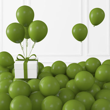 Kalor Retro Sage Green Balloons,100 Pcs 5 Inch Mini Matte Latex Balloons For Balloon Garland Arch, Birthday Decoration, Wedding Party, Baby Shower Decorations