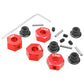 Sharegoo Aluminum 12Mm Hex Wheel Hubs Hex Adapter & Flanged Lock Nuts Compatible With Traxxas 2Wd Slash Rustler Stampede 1/10 Rc