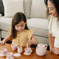 ForeverElla 12Pcs Silicone Tea Party Set for Little Girls - Pretend Play Eco-Friendly, BPA Free Kids Tea Set - Dishwasher Safe T