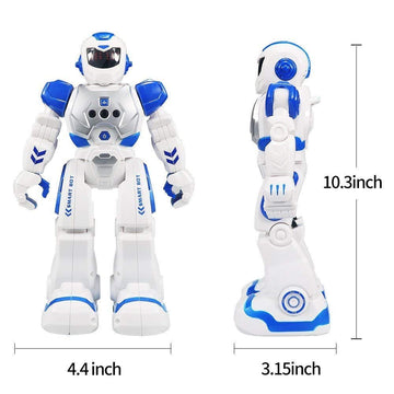 Suliper Remote Control Robot RB01 - Gesture Sensor, Programmable, Plastic, 7"x3.5"x9", Blue/White - Educational Toy for Kids