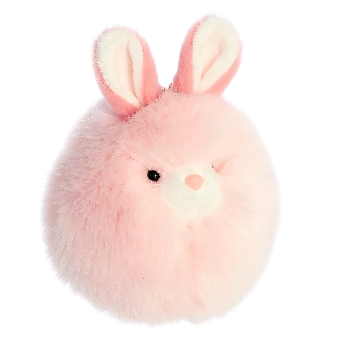 Aurora Vibrant Spring Bunny Puff Stuffed Animal - Decorative Charm - Endless Fun - Pink 5 Inches