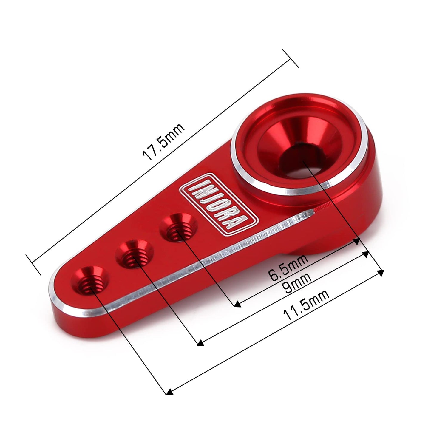 INJORA RC Servo 12g Digital V2 Servo with Metal Mount and 15T Arm for AX24 Axial SCX24 Car Model Upgrade Parts(Red)