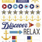Paper House Productions STPL-0005 Stickers, 3-pack, Nautical 3 Count