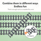 Etarnfly 42Pcs City Train Tracks, Classic Accessories, Railroad Building Toy Compatible With All Major Brand - 38 Straights, 2 L