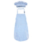 Kids Apron and Chef Hat Set, Cute Children Baking Aprons with Adjustable Neck Strap and Pockets for Boys and girls Cooking Bakin
