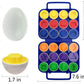 Beakabao 12Pcs Color And Shape Matching Egg Set Montessori Toddler Education Classification Toys For Fine Motor Skills Of The Fingers Muscles, Preschool Children Smart Puzzles Easter Gifts (Blue)