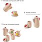Plantoys Wooden Tea Set (3433) | Sustainably Made From Rubberwood And Non-Toxic Paints And Dyes