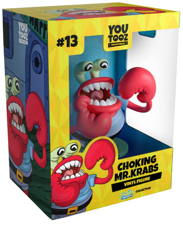 Youtooz Choking Mr Krabs Vinyl Figure, 3.6' Youtooz Spongebob Collectible Official Mr. Krabs Figurine From Spongebob Squarepants - Youtooz Spongebob Squarepants Collection