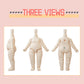 Ymy Pear Shaped Doll Body 1/12 Scale Cute Fat Action Figure Suitable For Ymy 1/12 1/8 Bjd Gsc Doll Head (Light Tan)