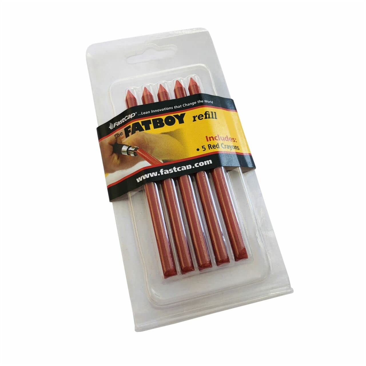 FastCap Fatboy Red Crayon Refills for Mechanical Pencil - Perfect for Architecture Supplies and Construction Tools for Home Impr