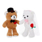 WEWILL Pink Valentines Teddy Bear Stuffed Animal with Love Heart 8 Inches Cute Love Bear Plush Toy Valentines Day Birthday for T