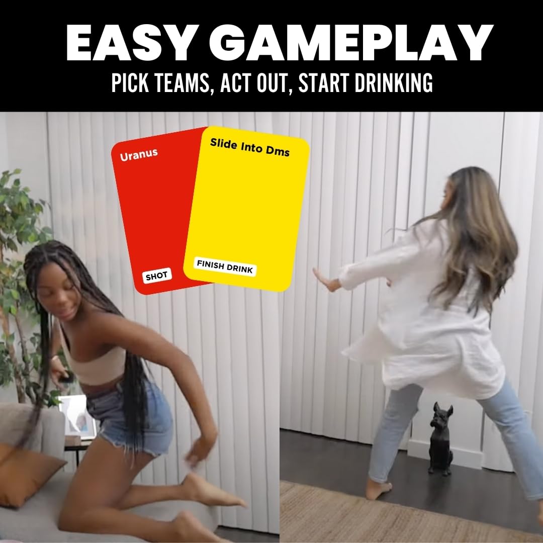 Do or Drink Act Out or Black Out Charades Drinking Card Games for mature-themeds  Fun mature-themed Game with 350 Prompts - Great Party Game for Game Night  Bachelorette Parties  Couples  and More
