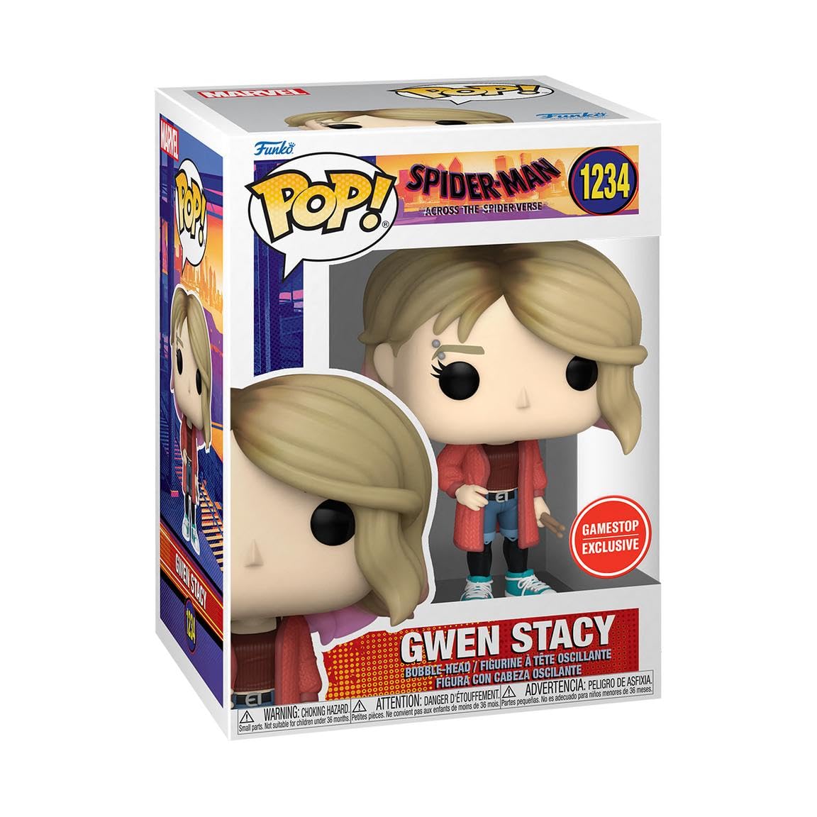 Pop! Marvel: Spider-Man: Across The Spider-Verse Gwen Stacy Exclusive Bundled With Compatible Box Protector Case