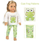Ecore Fun 2 Sets 16-18 Inch Doll Clothes Pajamas Outfits For 18 Inch Girl Doll - 2 Pcs Tops + 2 Pcs Pants